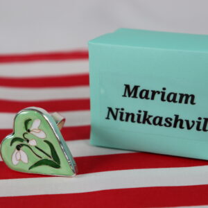 ბეჭედი გული - ცისფერი   Mariam Ninikashvili jewerly