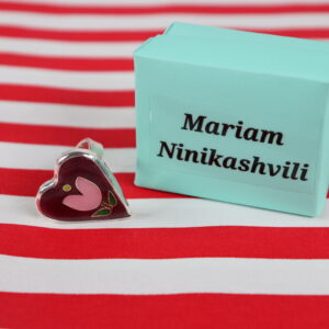 ბეჭედი გული - იასამნისფერი  Mariam Ninikashvili jewerly