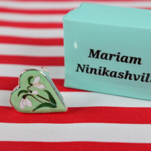 ვერცხლის ბეჭედი - მწვანე გული   Mariam Ninikashvili jewerly