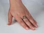 ბეჭედი, მთვარე (თეთრი თვლით) - "TM enamel Art"