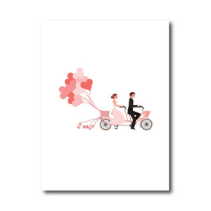 მისალოცი ბარათი კონვერტით, Just Married (with velo) - "კამალა"