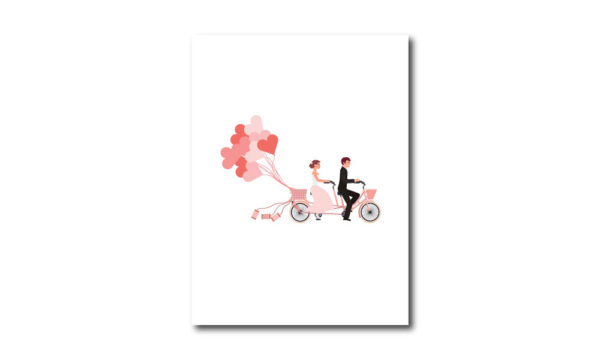 მისალოცი ბარათი კონვერტით, Just Married (with velo) - "კამალა"