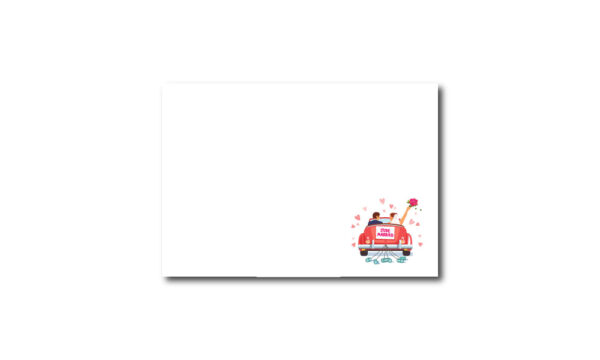 მისალოცი ბარათი კონვერტით, Just Married (with car) - "კამალა"
