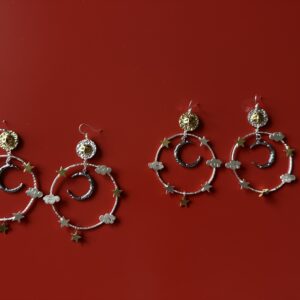 საყურე, მთვარიანი ცა - "TM enamel Art"