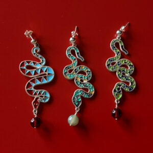 გველი, საყურე - "TM enamel Art"