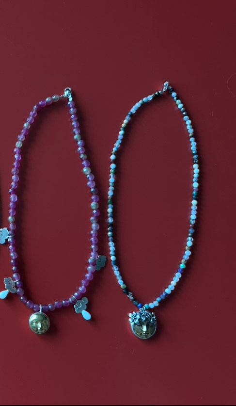 აგატის ყელსაბამი, მთვარე - "TM enamel Art"