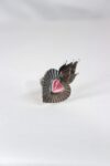 ბეჭედი, ცეცხლოვანი გული, ვარდისფერი - "TM enamel Art"