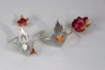 სამაჯური, ცეცხლოვანი გული, სტაფილოსფერი - "TM enamel Art"