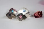 ბეჭედი, ცეცხლოვანი გული, ცისფერი - "TM enamel Art"