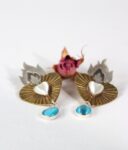 საყურე, ცეცხლოვანი გული - "TM enamel Art"