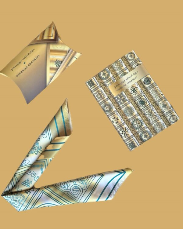 ყელსახვევისა და წიგნაკის ნაკრები - "Georgian Ornament"