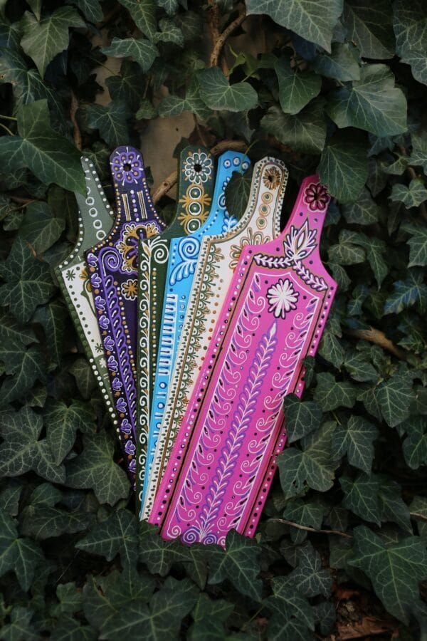 ხის დეკორატიული ცისფერი დაფა - "დაბდი"