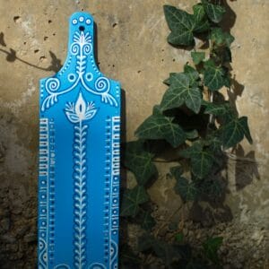 ხის დეკორატიული ცისფერი დაფა - "დაბდი"