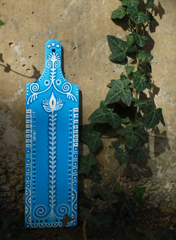 ხის დეკორატიული ცისფერი დაფა - "დაბდი"