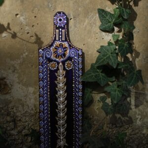 ხის დეკორატიული იისფერი დაფა - "დაბდი"