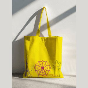 ნაჭრის ჩანთა "ყვითელი თბილისი" - "ბიბლუსი"