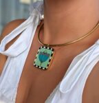 მოოქროვილი ყელსაბამი - "Lessismore"