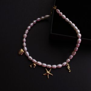 მდინარის მარგალიტის ყელსაბამი - "W • Double You"