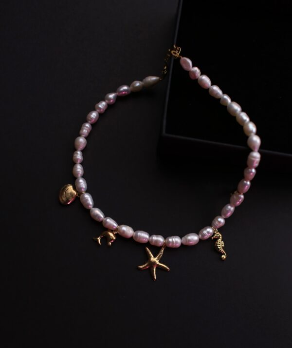 მდინარის მარგალიტის ყელსაბამი - "W • Double You"