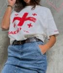 მაისური "საქართველო", თეთრი - "SIMPLICITY • სიმფლისითი"