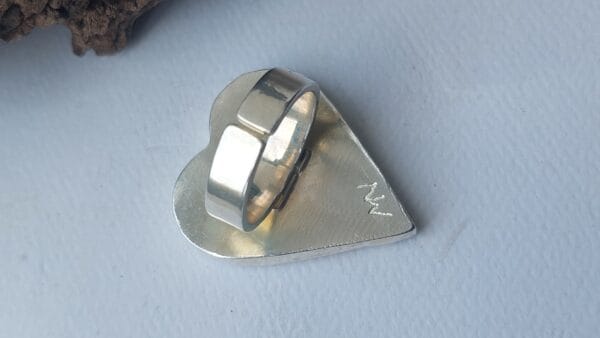 ბეჭედი გული, ცისფერი - "Mariam Ninikashvili jewerly"