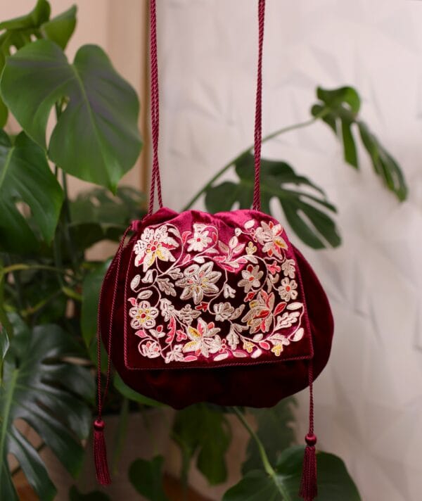 ჩანთა, შინდისფერი - "სამოსელი პირველი • Samoseli Pirveli"