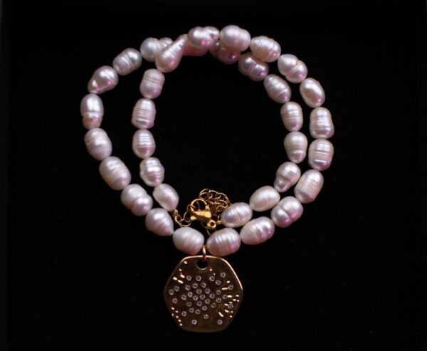 მდინარის მარგალიტის ყელსაბამი - "W • Double You"