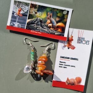 საყურე კავკასიური ციყვის ინსპირაციით - "Bazaar Echoes"