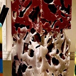 დეკორატიული სანთელი, შინდისფერი - "DEBI STUDIO • დები სტუდიო"