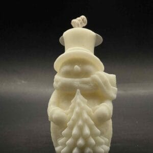 სანთელი, თოვლის ბაბაუა ნაძვის ხით - "ანანკე• Ananke"