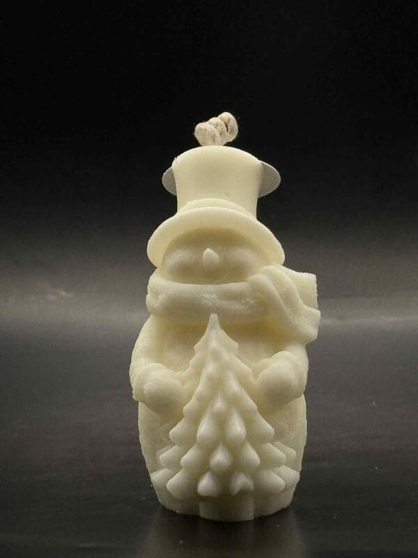 სანთელი, თოვლის ბაბაუა ნაძვის ხით - "ანანკე• Ananke"