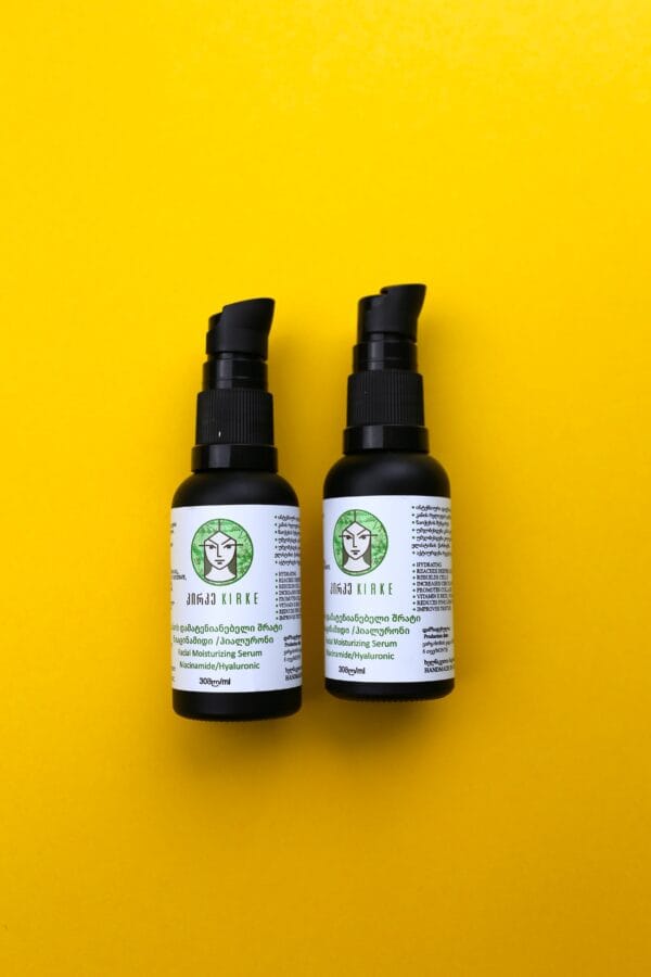 სახის დამატენიანებელი შრატი ნიაცინამიდი /ჰიალურონი - "Kirke • კირკე"