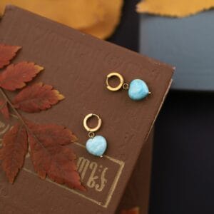 საყურე ამაზონიტით - "ბისერნათი"