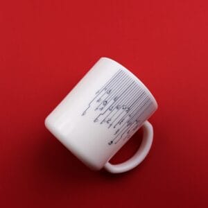 ჭიქა ანბანის თემატიკით - "ნეგო • NEGO"