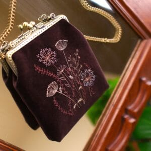 ხელით ნაქარგი ჩანთა, ყავისფერი - "ketevan karchava • ქეთევან ქარჩავა"