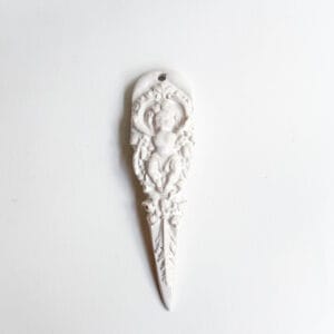 ნაძვის ხის სათამაშო, თეთრი ანგელოზი - "Fey Ceramic Studio • ფეი კერამიკ სტუდიო"