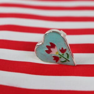 ბეჭედი გული, ცისფერი - "Mariam Ninikashvili jewerly"