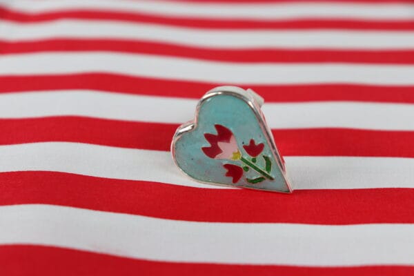 ბეჭედი გული, ცისფერი - "Mariam Ninikashvili jewerly"