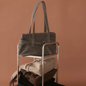 ჩანთა, "city bag", რუხი - "Ketevanne's • ქეთევანეს"