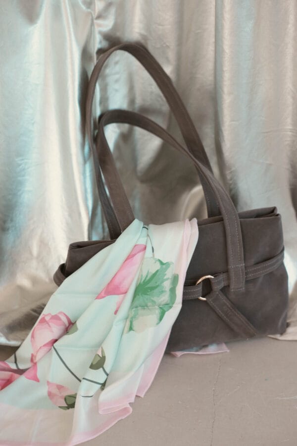 ჩანთა, "city bag", რუხი - "Ketevanne's • ქეთევანეს"