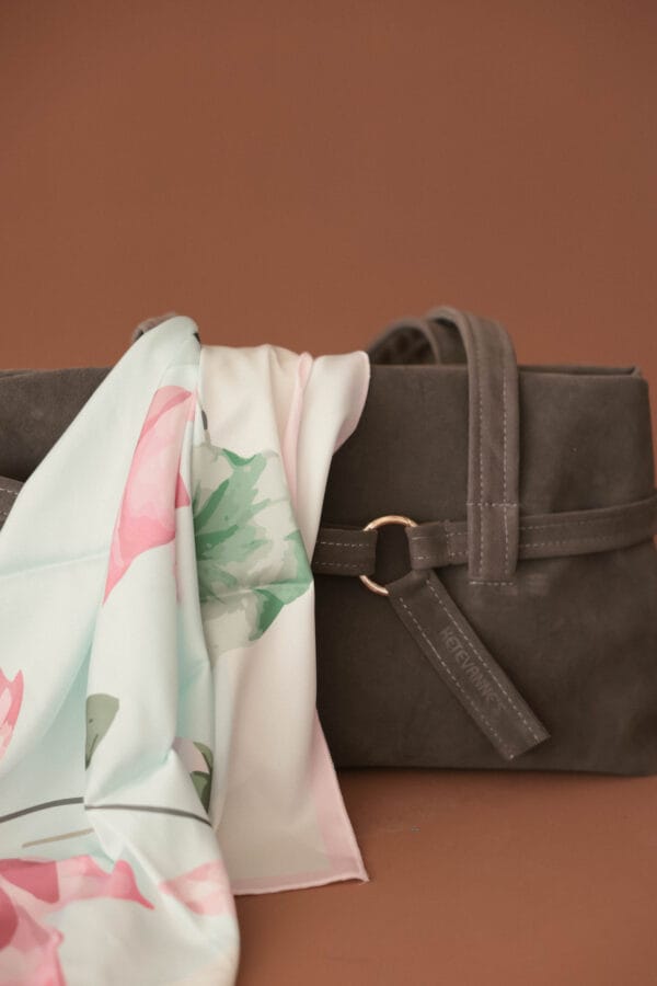 ჩანთა, "city bag", რუხი - "Ketevanne's • ქეთევანეს"