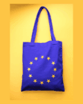 ნაჭრის ჩანთა ევროკავშირის პრინტით - "ბიბლუსი"