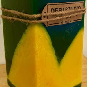 დეკორატიული სანთელი, ყვითელი - "DEBI STUDIO • დები სტუდიო"