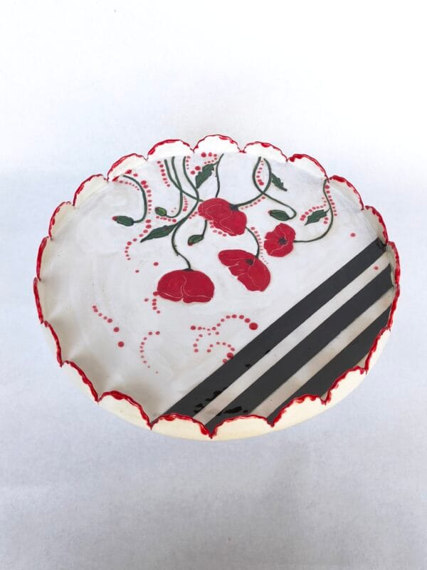 ტორტისა და ნამცხვრის სადგამი ყაყაჩოებით - "ფოთფოთი • Potpot"