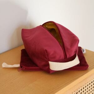 კოსმეტიკის ჩანთების ნაკრები, შინდისფერი - "Ketevanne's • ქეთევანეს"