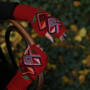 ხელთათმანი, წითელი - "მზევინარი • Mzevinari"