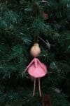 ნაძვის ხის სათამაშო, ვარდისფერი ბალერინა - "Sofi's Felt Art"