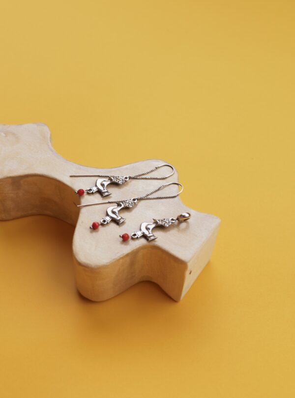 საყურე და გულსაკიდი, "ჩიტი" - "KETO Handmade"