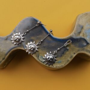 საყურე და გულსაკიდი, "მზე" - "KETO Handmade"