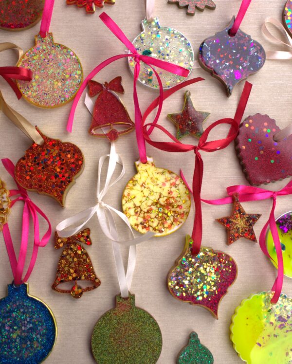 ნაძვის ხის სათამაშო, მრგვალი - "BO EPOXY • ბო ეპოქსი"